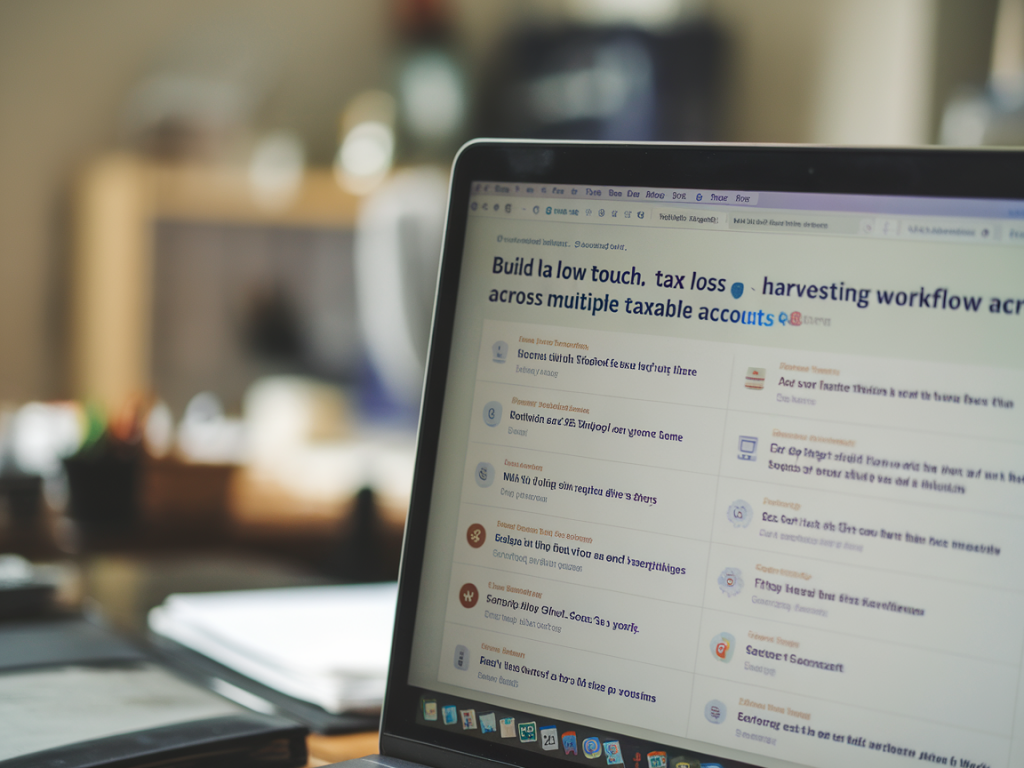 How to build a low-touch tax-loss harvesting workflow across multiple taxable accounts using free tools