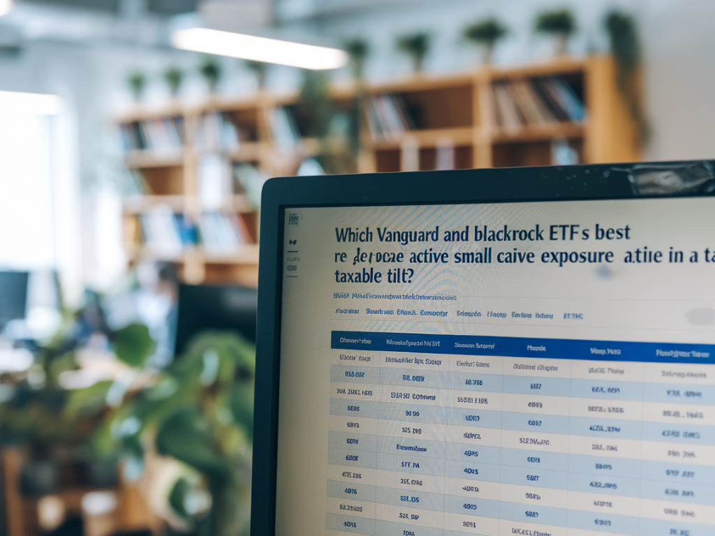 Which vanguard and blackrock etfs best replace active small-cap value exposure in a taxable tilt